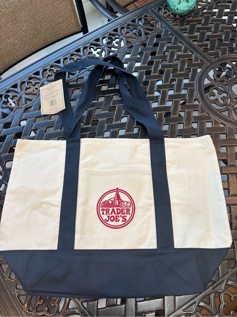 Trader Joe's Canvas Tote Bag in Navy